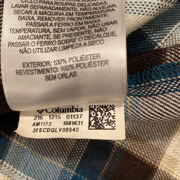 COLUMBIA Silver Ridge Plaid Button Down Shirt XXL - Picture 6 of 7